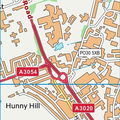PO30 5XB map - OS VectorMap District (Ordnance Survey)