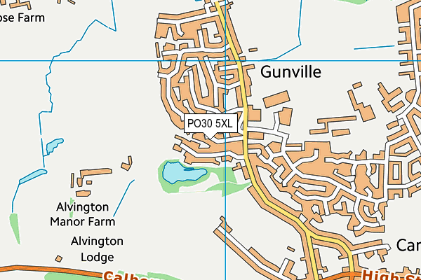 PO30 5XL map - OS VectorMap District (Ordnance Survey) PO30 5XL map - OS VectorMap District (Ordnance Survey)