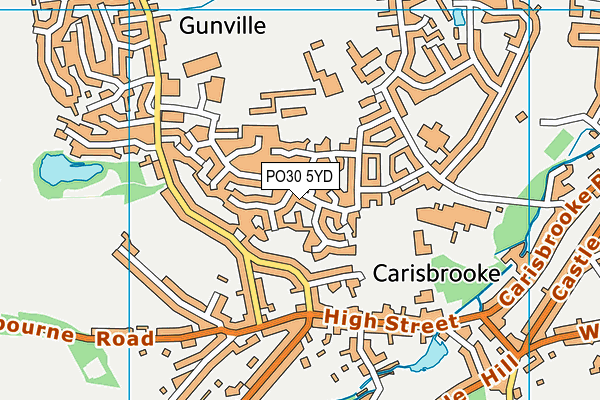 PO30 5YD map - OS VectorMap District (Ordnance Survey) PO30 5YD map - OS VectorMap District (Ordnance Survey)