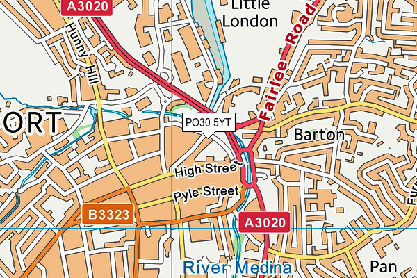 PO30 5YT map - OS VectorMap District (Ordnance Survey) PO30 5YT map - OS VectorMap District (Ordnance Survey)