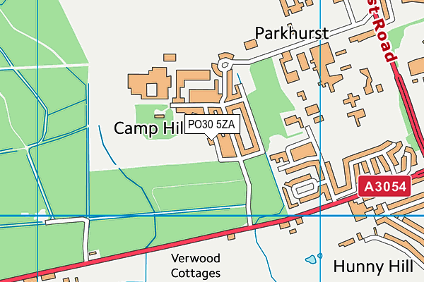 PO30 5ZA map - OS VectorMap District (Ordnance Survey) PO30 5ZA map - OS VectorMap District (Ordnance Survey)