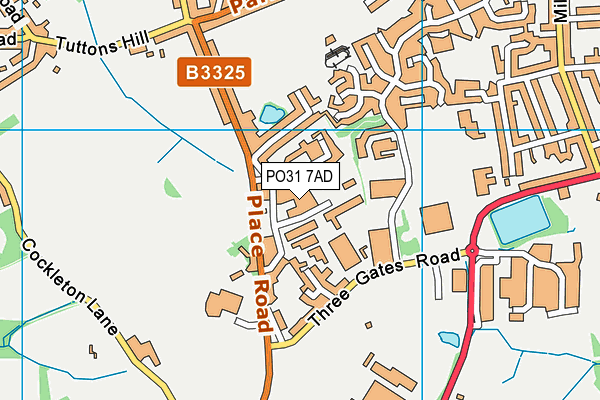 PO31 7AD map - OS VectorMap District (Ordnance Survey) PO31 7AD map - OS VectorMap District (Ordnance Survey)
