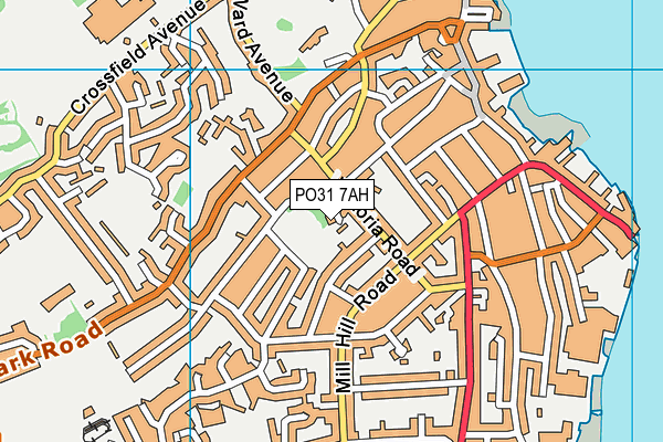 PO31 7AH map - OS VectorMap District (Ordnance Survey) PO31 7AH map - OS VectorMap District (Ordnance Survey)