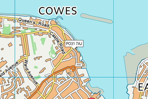 PO31 7AJ map - OS VectorMap District (Ordnance Survey)