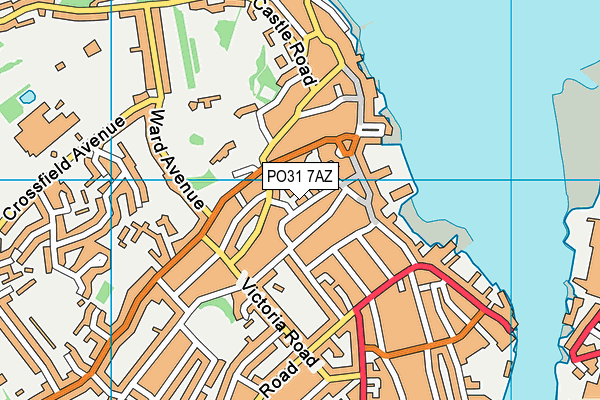 PO31 7AZ map - OS VectorMap District (Ordnance Survey) PO31 7AZ map - OS VectorMap District (Ordnance Survey)