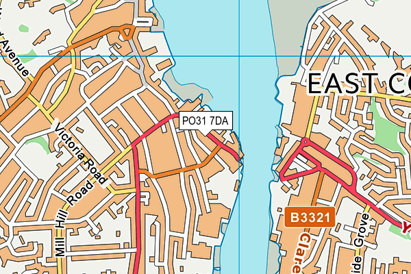 PO31 7DA map - OS VectorMap District (Ordnance Survey) PO31 7DA map - OS VectorMap District (Ordnance Survey)
