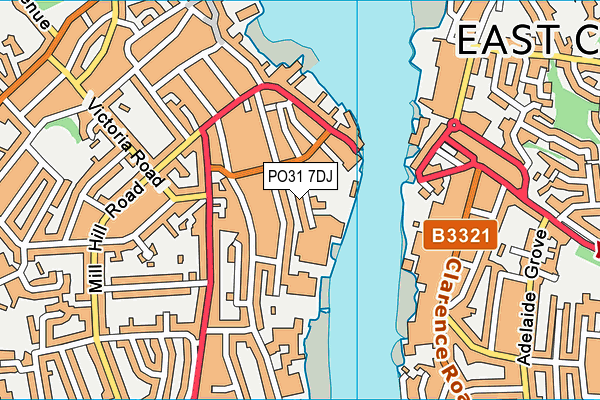 PO31 7DJ map - OS VectorMap District (Ordnance Survey) PO31 7DJ map - OS VectorMap District (Ordnance Survey)