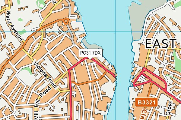 PO31 7DX map - OS VectorMap District (Ordnance Survey) PO31 7DX map - OS VectorMap District (Ordnance Survey)
