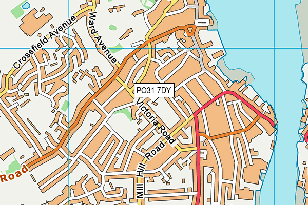 PO31 7DY map - OS VectorMap District (Ordnance Survey) PO31 7DY map - OS VectorMap District (Ordnance Survey)
