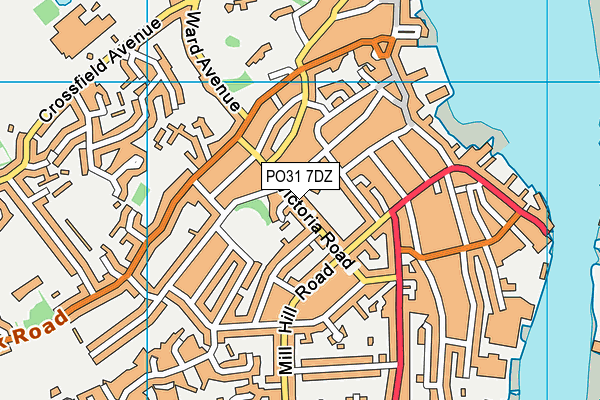 PO31 7DZ map - OS VectorMap District (Ordnance Survey) PO31 7DZ map - OS VectorMap District (Ordnance Survey)