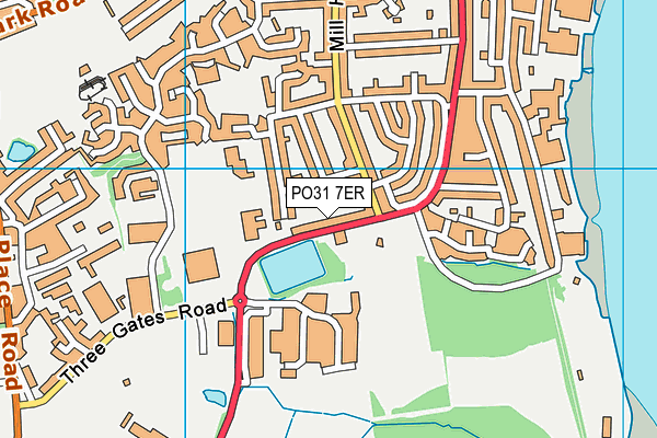 PO31 7ER map - OS VectorMap District (Ordnance Survey) PO31 7ER map - OS VectorMap District (Ordnance Survey)