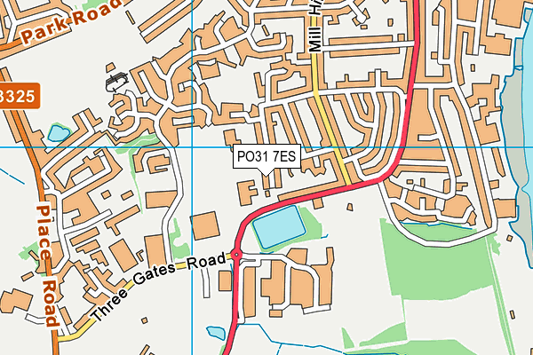 PO31 7ES map - OS VectorMap District (Ordnance Survey)