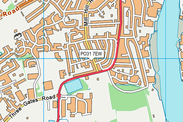 PO31 7EW map - OS VectorMap District (Ordnance Survey) PO31 7EW map - OS VectorMap District (Ordnance Survey)
