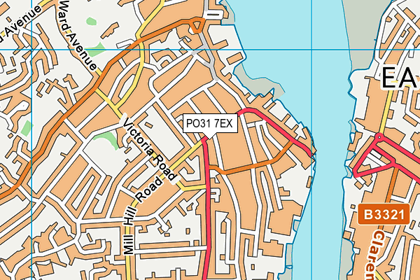 PO31 7EX map - OS VectorMap District (Ordnance Survey) PO31 7EX map - OS VectorMap District (Ordnance Survey)