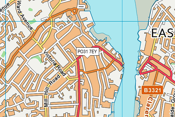 PO31 7EY map - OS VectorMap District (Ordnance Survey) PO31 7EY map - OS VectorMap District (Ordnance Survey)