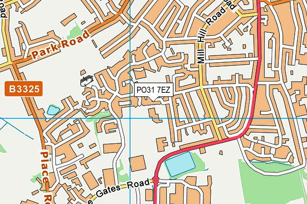 PO31 7EZ map - OS VectorMap District (Ordnance Survey) PO31 7EZ map - OS VectorMap District (Ordnance Survey)