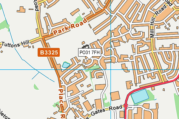 PO31 7FH map - OS VectorMap District (Ordnance Survey) PO31 7FH map - OS VectorMap District (Ordnance Survey)