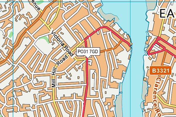 PO31 7GD map - OS VectorMap District (Ordnance Survey)