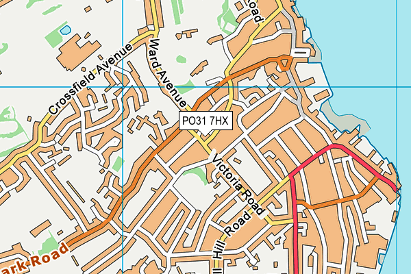PO31 7HX map - OS VectorMap District (Ordnance Survey) PO31 7HX map - OS VectorMap District (Ordnance Survey)