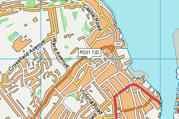 PO31 7JD map - OS VectorMap District (Ordnance Survey) PO31 7JD map - OS VectorMap District (Ordnance Survey)