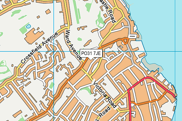 PO31 7JE map - OS VectorMap District (Ordnance Survey) PO31 7JE map - OS VectorMap District (Ordnance Survey)