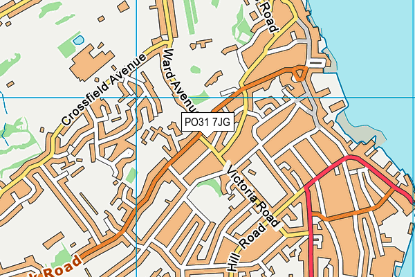 PO31 7JG map - OS VectorMap District (Ordnance Survey) PO31 7JG map - OS VectorMap District (Ordnance Survey)