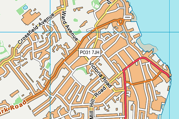 PO31 7JH map - OS VectorMap District (Ordnance Survey) PO31 7JH map - OS VectorMap District (Ordnance Survey)
