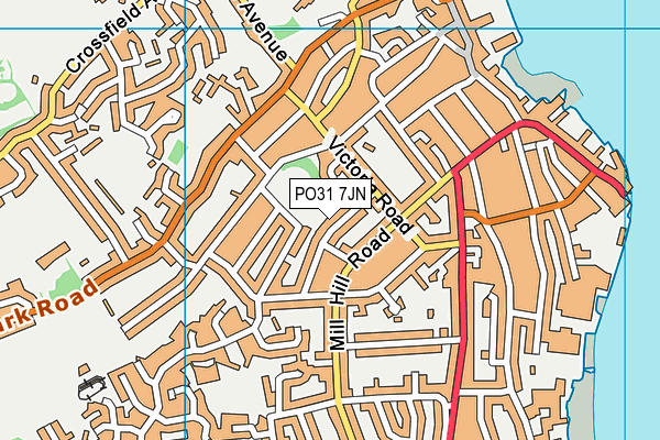 PO31 7JN map - OS VectorMap District (Ordnance Survey) PO31 7JN map - OS VectorMap District (Ordnance Survey)