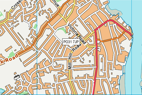 PO31 7JP map - OS VectorMap District (Ordnance Survey) PO31 7JP map - OS VectorMap District (Ordnance Survey)