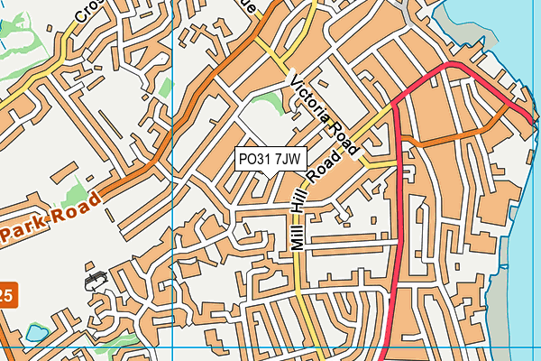PO31 7JW map - OS VectorMap District (Ordnance Survey) PO31 7JW map - OS VectorMap District (Ordnance Survey)