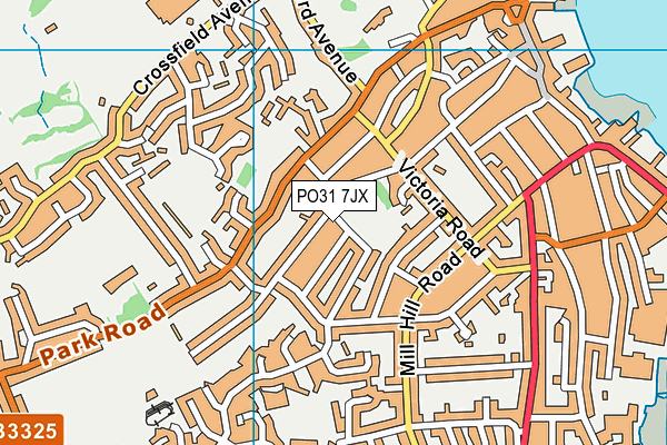 PO31 7JX map - OS VectorMap District (Ordnance Survey) PO31 7JX map - OS VectorMap District (Ordnance Survey)
