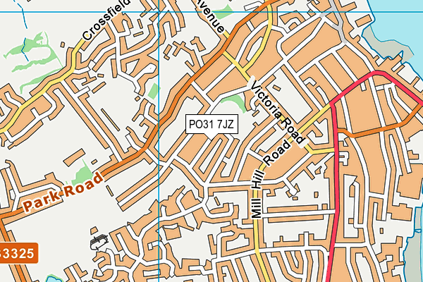 PO31 7JZ map - OS VectorMap District (Ordnance Survey) PO31 7JZ map - OS VectorMap District (Ordnance Survey)