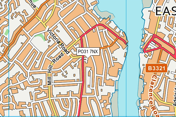 PO31 7NX map - OS VectorMap District (Ordnance Survey) PO31 7NX map - OS VectorMap District (Ordnance Survey)