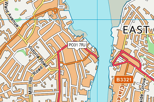 PO31 7RJ map - OS VectorMap District (Ordnance Survey) PO31 7RJ map - OS VectorMap District (Ordnance Survey)