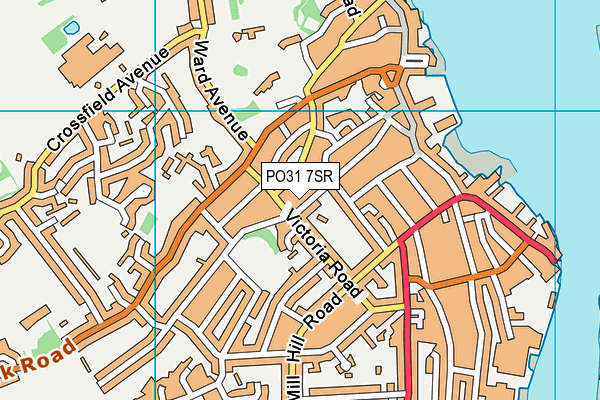 PO31 7SR map - OS VectorMap District (Ordnance Survey) PO31 7SR map - OS VectorMap District (Ordnance Survey)
