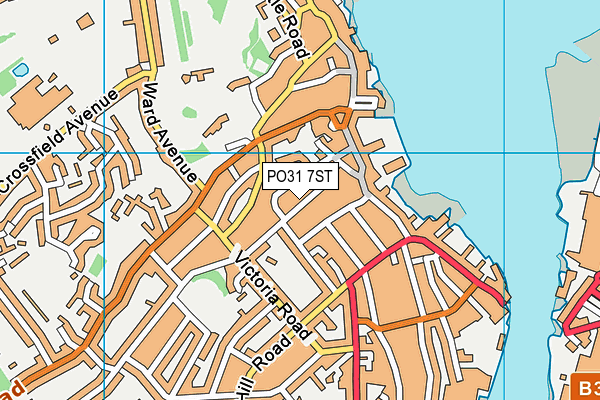 PO31 7ST map - OS VectorMap District (Ordnance Survey) PO31 7ST map - OS VectorMap District (Ordnance Survey)