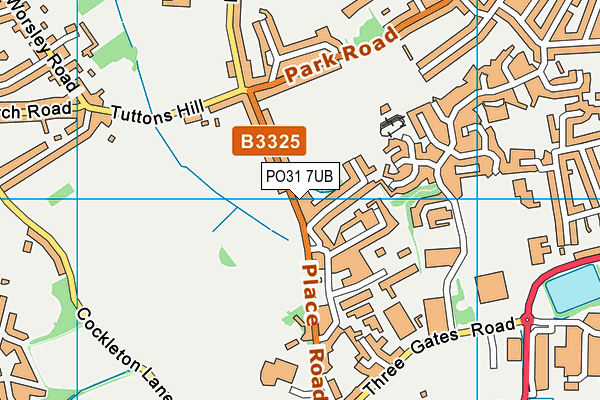 PO31 7UB map - OS VectorMap District (Ordnance Survey) PO31 7UB map - OS VectorMap District (Ordnance Survey)