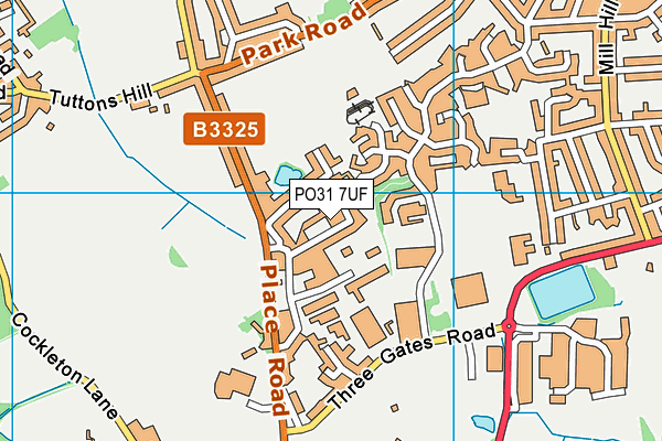 PO31 7UF map - OS VectorMap District (Ordnance Survey) PO31 7UF map - OS VectorMap District (Ordnance Survey)