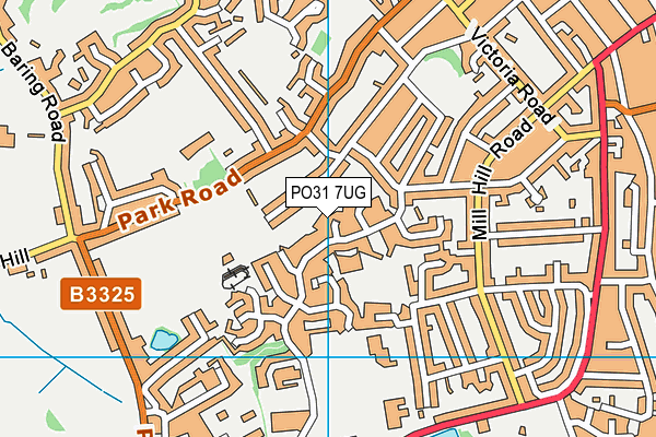 PO31 7UG map - OS VectorMap District (Ordnance Survey) PO31 7UG map - OS VectorMap District (Ordnance Survey)