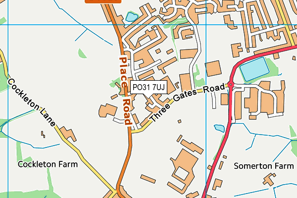 PO31 7UJ map - OS VectorMap District (Ordnance Survey) PO31 7UJ map - OS VectorMap District (Ordnance Survey)