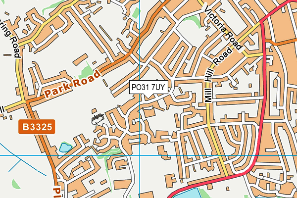 PO31 7UY map - OS VectorMap District (Ordnance Survey) PO31 7UY map - OS VectorMap District (Ordnance Survey)