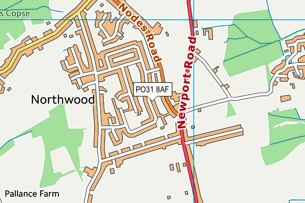 PO31 8AF map - OS VectorMap District (Ordnance Survey)