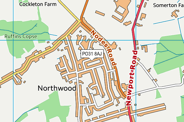 PO31 8AJ map - OS VectorMap District (Ordnance Survey) PO31 8AJ map - OS VectorMap District (Ordnance Survey)