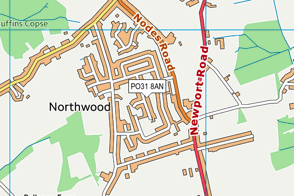 PO31 8AN map - OS VectorMap District (Ordnance Survey) PO31 8AN map - OS VectorMap District (Ordnance Survey)