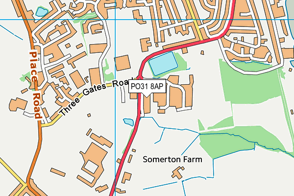 PO31 8AP map - OS VectorMap District (Ordnance Survey) PO31 8AP map - OS VectorMap District (Ordnance Survey)