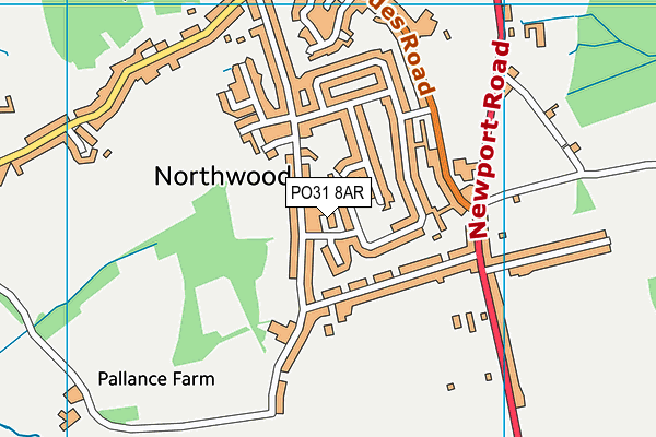 PO31 8AR map - OS VectorMap District (Ordnance Survey) PO31 8AR map - OS VectorMap District (Ordnance Survey)