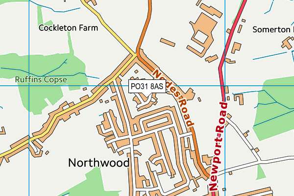PO31 8AS map - OS VectorMap District (Ordnance Survey) PO31 8AS map - OS VectorMap District (Ordnance Survey)