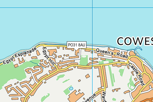 PO31 8AU map - OS VectorMap District (Ordnance Survey) PO31 8AU map - OS VectorMap District (Ordnance Survey)