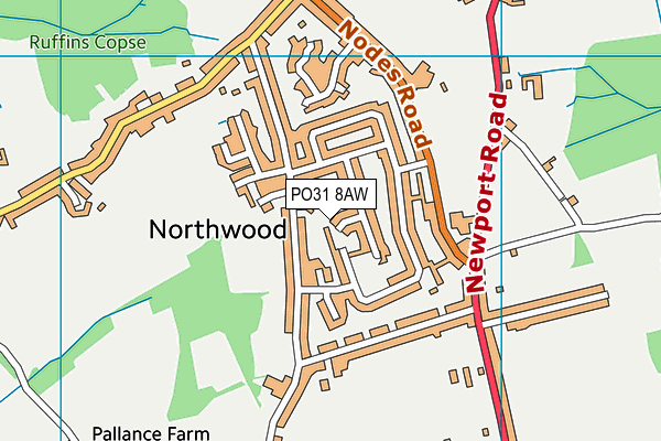 PO31 8AW map - OS VectorMap District (Ordnance Survey) PO31 8AW map - OS VectorMap District (Ordnance Survey)