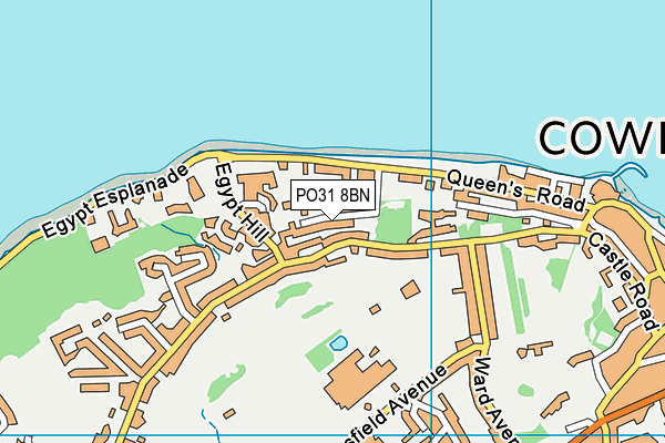 PO31 8BN map - OS VectorMap District (Ordnance Survey) PO31 8BN map - OS VectorMap District (Ordnance Survey)
